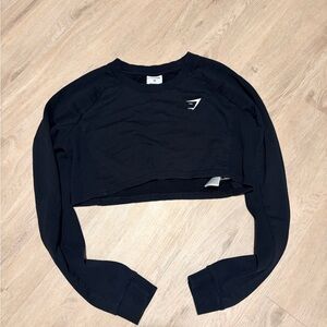 GymShark Black Crop Sweater Top